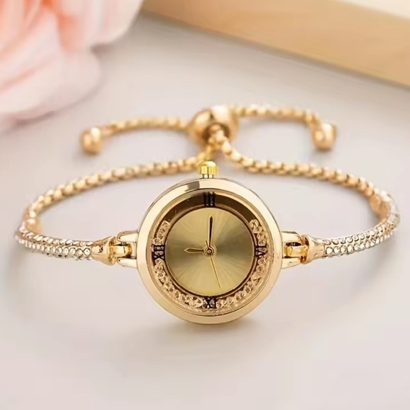 Classic bracket adjustable diamond Gold Women\'s Watch